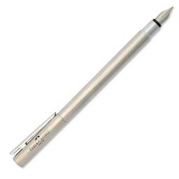 Faber-Castell Neo Slim Fountain Pen - Stainless Steel, Fine Tip (image shows a different size nib)