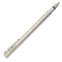 Faber-Castell Neo Slim Fountain Pen - Stainless Steel, Extra Fine Tip (image shows a different size nib)