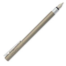 Faber-Castell Neo Slim Fountain Pen - Stainless Steel, Matte, Fine Tip (image shows a different size nib)