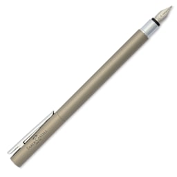 Faber-Castell Neo Slim Fountain Pen - Stainless Steel, Matte, Broad Tip