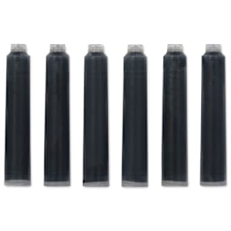 Faber-Castell Fountain Pen Cartridges - Brilliant Black, Pkg of 6