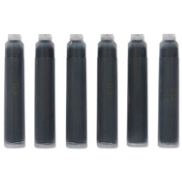 Graf von Faber-Castell Fountain Pen Cartridges - Carbon Black, Pkg of 6