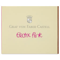 Graf von Faber-Castell Fountain Pen Cartridges - Electric Pink, Pkg of 6 - front of packaging