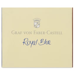 Graf von Faber-Castell Fountain Pen Cartridges - Royal Blue, Pkg of 6 - front of packaging