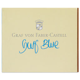 Graf von Faber-Castell Fountain Pen Cartridges - Gulf Blue, Pkg of 6 - front of packaging
