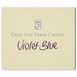 Graf von Faber-Castell Fountain Pen Cartridges - Violet Blue, Pkg of 6 - front of packaging