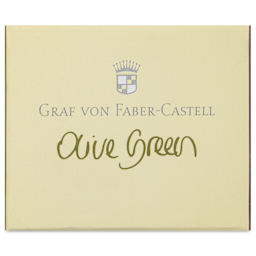 Graf von Faber-Castell Fountain Pen Cartridges - Olive Green, Pkg of 6 - front of packaging