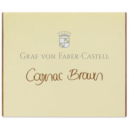 Graf von Faber-Castell Fountain Pen Cartridges - Cognac Brown, Pkg of 6 - front of packaging