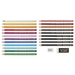 Faber-Castell Polychromos & Pitt Graphic Matte Gift Set - Assorted Colors, Set of 23