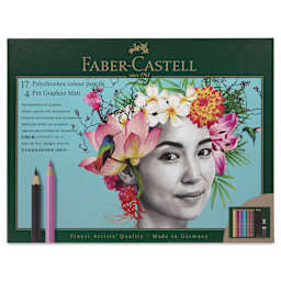 Faber-Castell Polychromos & Pitt Graphic Matte Gift Set - Assorted Colors, Set of 23 - front of packaging