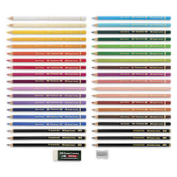 Faber-Castell Polychromos & Pitt Graphic Matte Gift Set - Assorted Colors, Set of 40