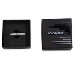 Colorverse Shuttle Dip Pen Nib - Aluminum, shown inside of the packaging