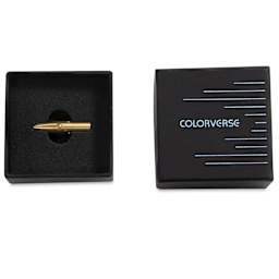 Colorverse Shuttle Dip Pen Nib - Brass, shown inside of the packaging