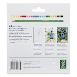 Staedtler Triangular Colored Pencils - Set of 24 - back of packaging
