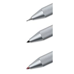 Rotring 600 3-in-1 Multicolor Ballpoint Pen and Mechanical Pencil - Silver, close-up of nibs