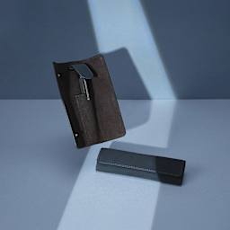 Endless Companion Single Pen Pouch - Blue, open showing pen inside (not included)