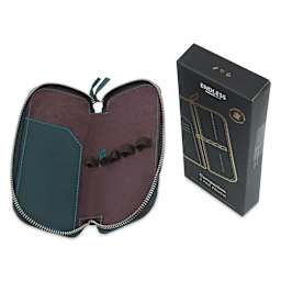 Endless Companion 3 Pen Pouch - Blue, pen case opened next to packaging