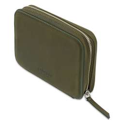Endless Companion 10 Pen Pouch - Green, pen case closed standing