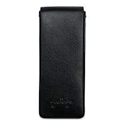 Girologio 3 Leather Pen Case - Black, back of the case