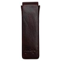 Girologio 2 Leather Pen Case - Oxblood, back
