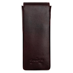 Girologio 3 Leather Pen Case - Oxblood back of the case