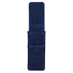 Girologio 3 Denim Pen Case - Cotton Denim, magnetic flap raised
