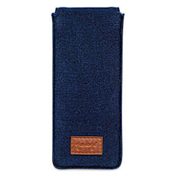 Girologio 3 Denim Pen Case - Cotton Denim, back of the case