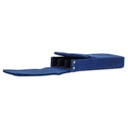 Girologio 3 Denim Pen Case - Cotton Denim, laid flat and open