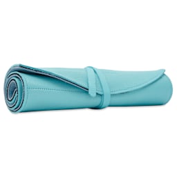 Girologio 10 Pen Leather Roll - Aqua Breeze, strapped