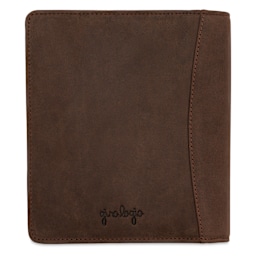 Girologio 12 Leather Pen Zip Case - Bomber Brown, side