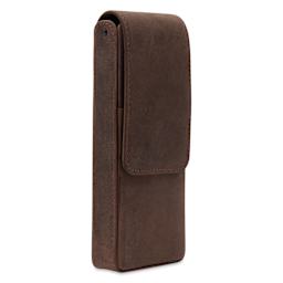 Girologio 3 Leather Pen Case - Bomber Brown, side