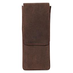 Girologio 3 Leather Pen Case - Bomber Brown