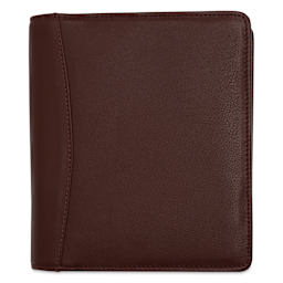 Girologio 12 Leather Pen Zip Case - Antique Brown