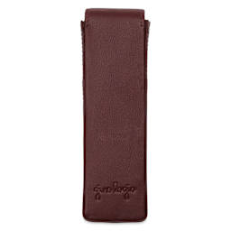 Girologio 2 Leather Pen Case - Antique Brown, back of the case