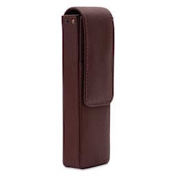 Girologio 2 Leather Pen Case - Antique Brown, side