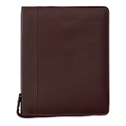 Girologio 24 Pen Leather Zip Case - Antique Brown, 7.1" x 8.9"