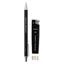 Derwent Precision Mechanical Pencil - Set of 5, contents laid out