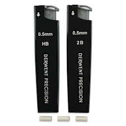 Derwent Precision Mechanical Pencil - Refill, Set of 5, contents laid out