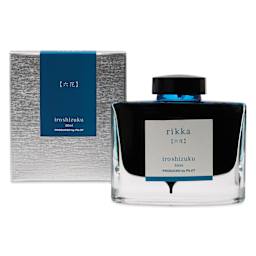 Pilot Iroshizuku Fountain Pen Ink - Snow Crystal (Rikka), 50 ml, packaging and bottle