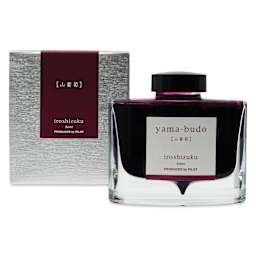Pilot Iroshizuku Fountain Pen Ink - Crimson Glory Vine (Yama-budo), 50 ml, packaging and 