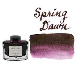 Pilot Iroshizuku Fountain Pen Ink - Spring Dawn (Syun-gyo), 50 ml, swatch and bottle