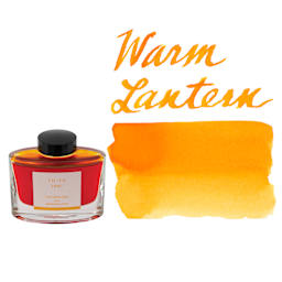 Pilot Iroshizuku Fountain Pen Ink - Warm Lantern (To-ro), swatch and bottle