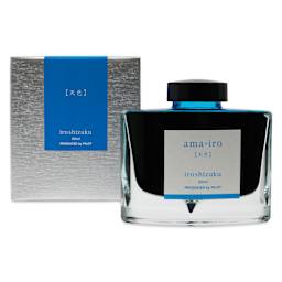 Pilot Iroshizuku Fountain Pen Ink - Sky Blue (Ama-iro), 50 ml, packaging and box