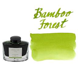 Pilot Iroshizuku Fountain Pen Ink - Bamboo Forest (Chiku-rin), swatch and bottle