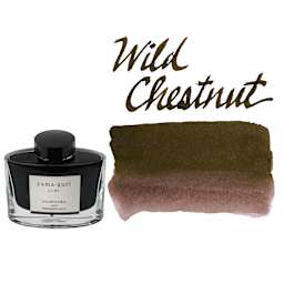 Pilot Iroshizuku Fountain Pen Ink - Wild Chestnut (Yama-guri), swatch and bottle