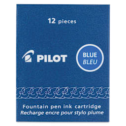 Pilot Fountain Pen Ink Cartridge - Blue, Pkg of 12, packaging