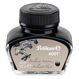 Pelikan 4001 Fountain Pen Ink - Brilliant Black, 30 ml bottle