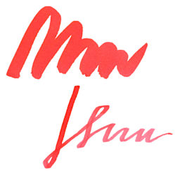 Pelikan 4001 Fountain Pen Ink - Brilliant Red, swatch