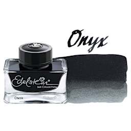Pelikan Edelstein Fountain Pen Ink - Onyx, 50 ml, bottle and swatch