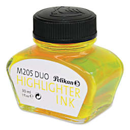 Pelikan M205 Duo Highlighter Fountain Pen Ink - Yellow, 30 ml, bottle